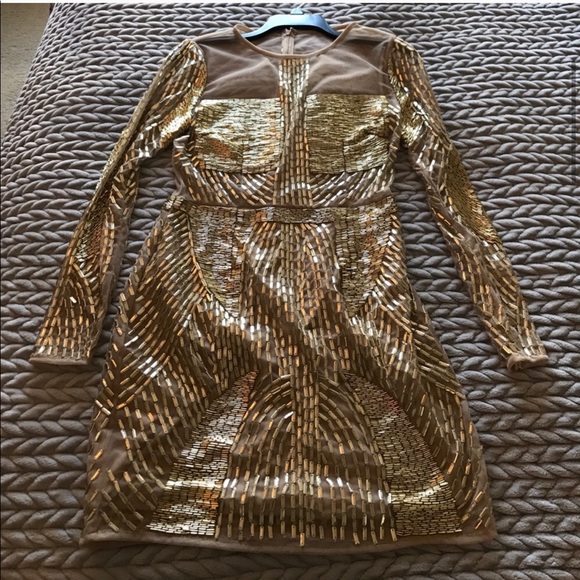 ASOS Gold Beaded Dress - Picture 4 of 8